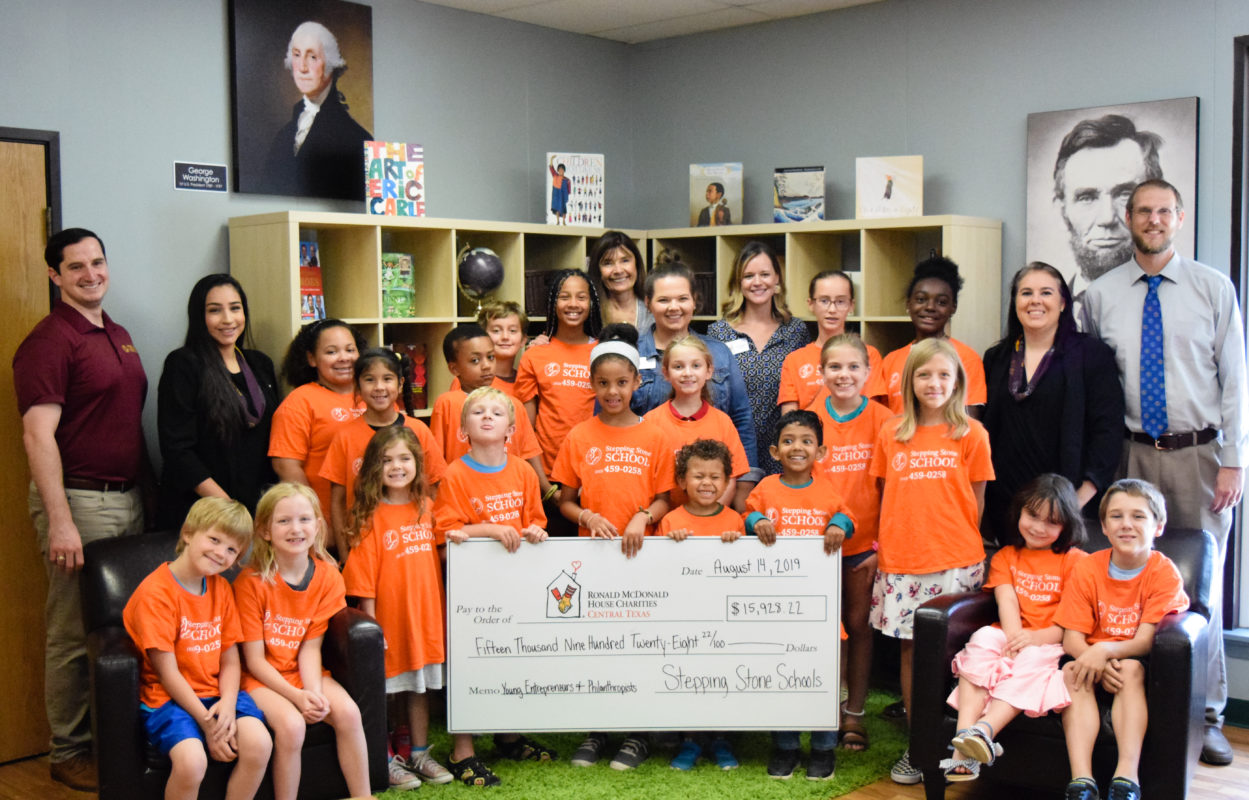 Stepping Stone School donation to the Ronald McDonald House Stepping Stone School Philanthropy