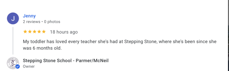 Preschool Review for Stepping Stone School Parmer