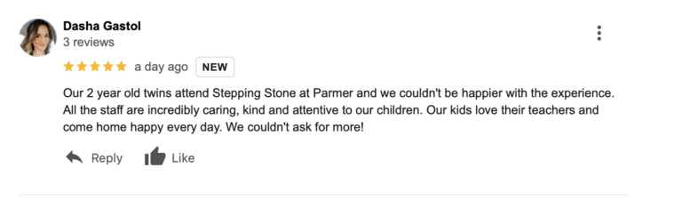 Preschool Review for Stepping Stone School Parmer