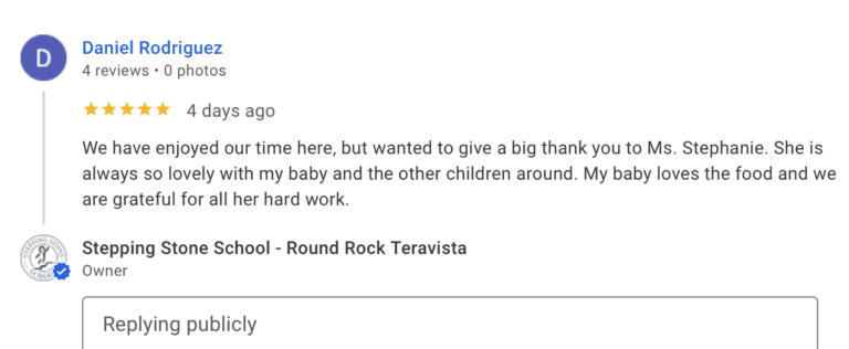 Preschool Review for Stepping Stone School Teravista