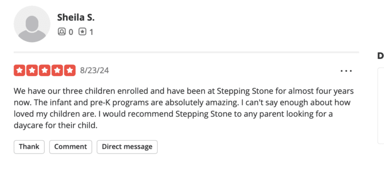 Preschool Review for Stepping Stone School Rock Prairie