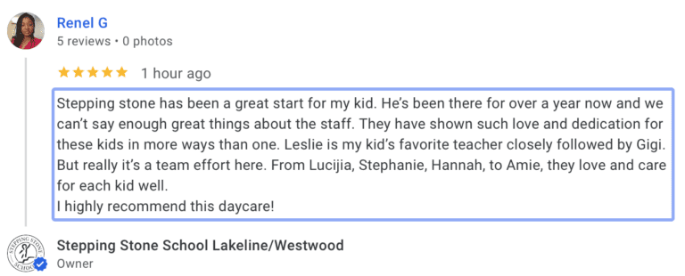 Preschool Review for Stepping Stone School Lakeline