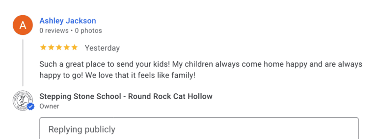 Preschool Review for Stepping Stone School Cat Hollow
