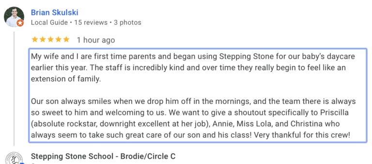 Preschool Review for Stepping Stone School Brodie