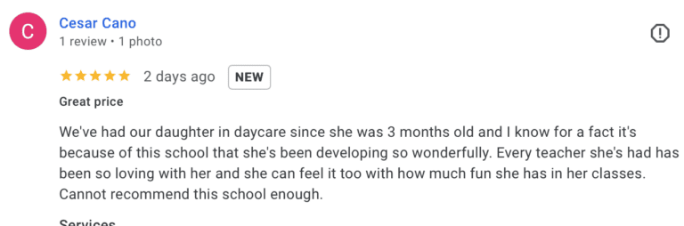 Preschool Review for Stepping Stone School Plum Creek