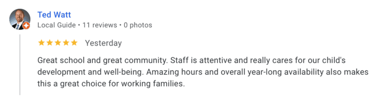 Preschool Review for Stepping Stone School Shoal Creek