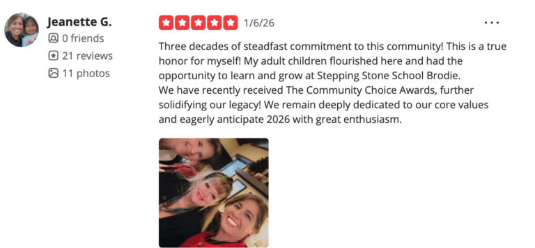 Preschool Review for Stepping Stone School Brodie