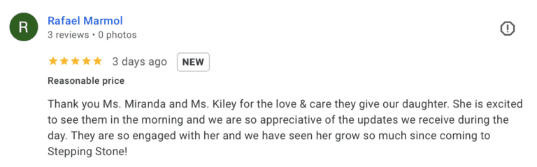 Preschool Review for Stepping Stone School Pflugerville