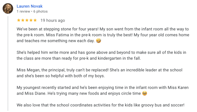 Preschool Review for Stepping Stone School Southpark Meadows