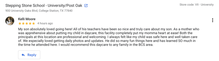 Preschool Review for Stepping Stone School University