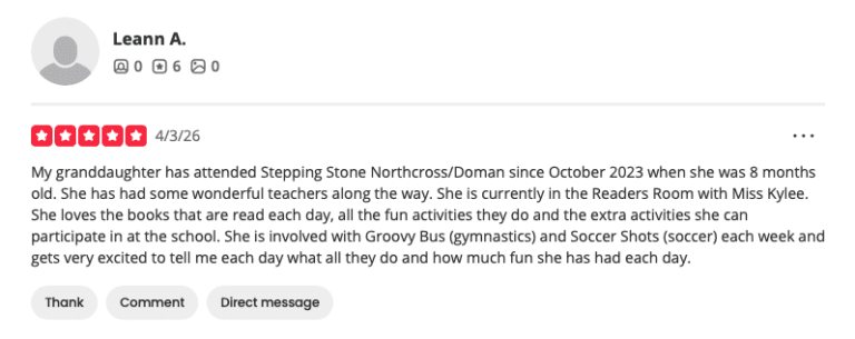 Preschool Review for Stepping Stone School Northcross
