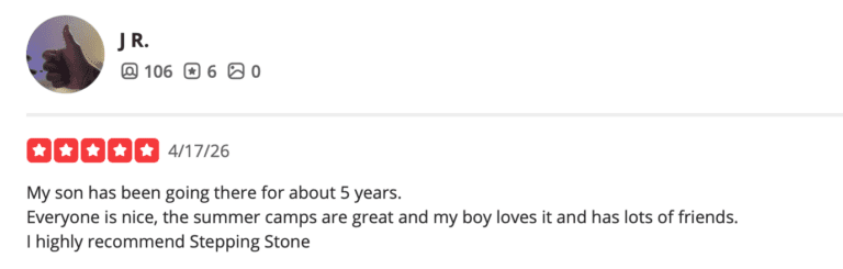 Preschool Review for Stepping Stone School Kyle