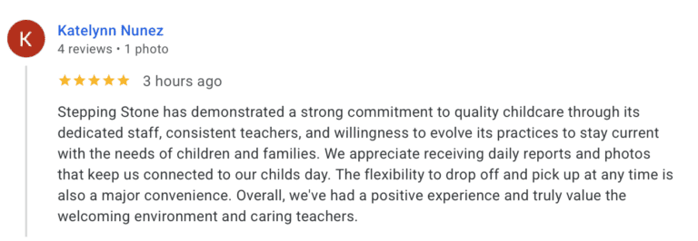 Preschool Review for Stepping Stone School Hyde Park