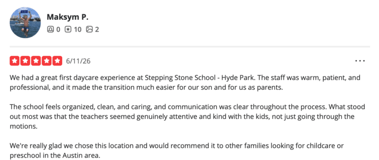 Preschool Review for Stepping Stone School Hyde Park
