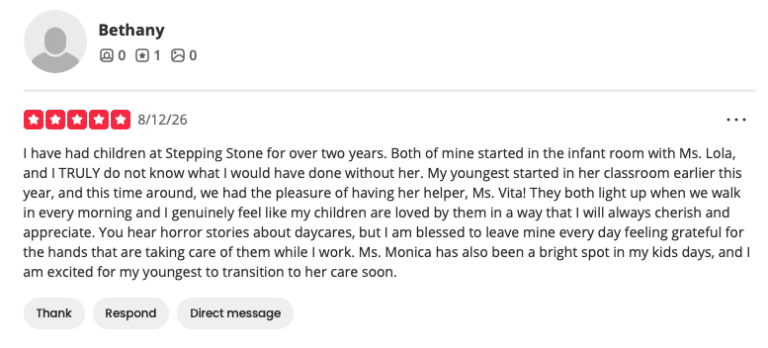 Preschool Review for Stepping Stone School Brodie