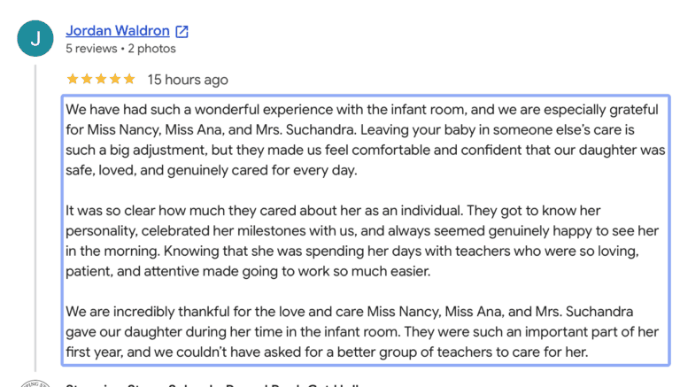 Preschool Review for Stepping Stone School Cat Hollow