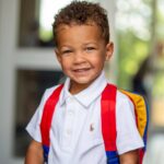 Kid with backpack
