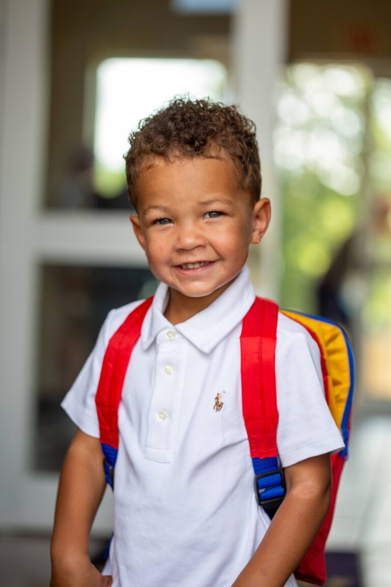 Kid with backpack