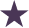 Purple star icon with five points on a transparent background